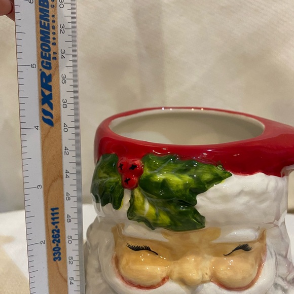 Blue Sky Clay Works Merry Christmas Santa Mug Set 2023 Winking Santa Cups Cocoa - Picture 7 of 8